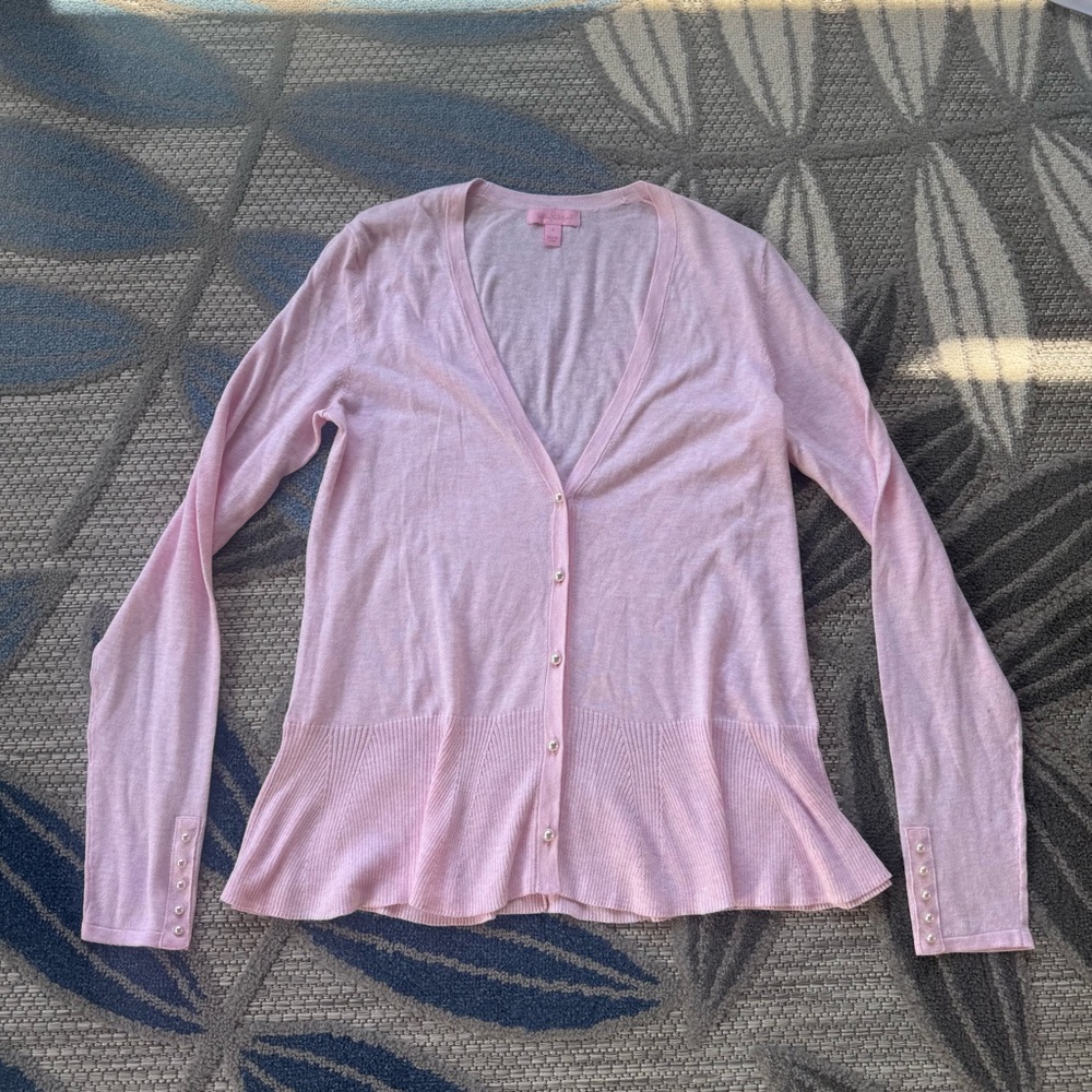 Lilly Pulitzer Women’s Clarissa Cardigan Heathered Paradise Pink Size Small